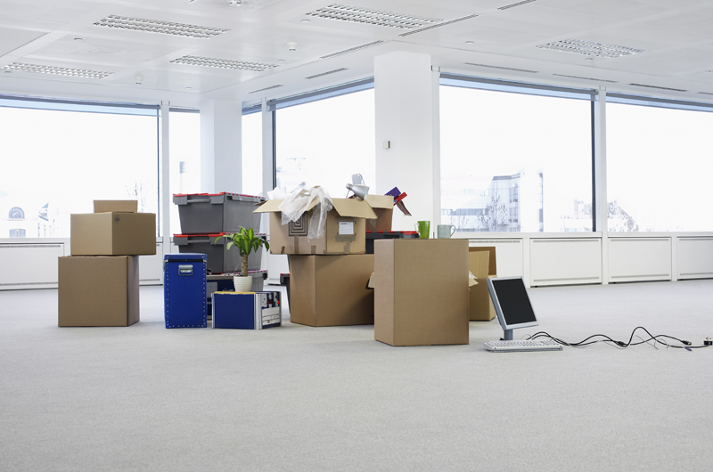 Packed Office Equipment and Materials